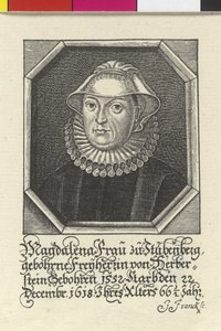 Magdaléna baronka Herbersteinová od Artist Unknown