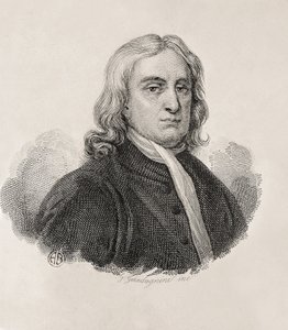 Newton, sir Isaac (1642-1727). Anglický matematik, fyzik a astronom; GUADAGNINI, Gaetano (1800-1860). Italský rytec. Portrét Isaaca Newtona, dílo Gaetana Guadagniniho. Rytina. ITÁLIE. LOMBARDY. Milán. Civica Raccolta delle Stampe "Achi od Artist Unknown