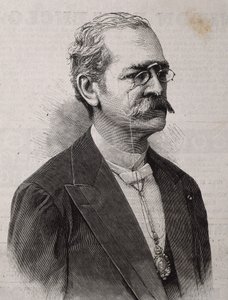 PALMA, Ricardo (1833-1919). Peruánský spisovatel, učenec, knihovník a politik. Rytina. od Artist Unknown