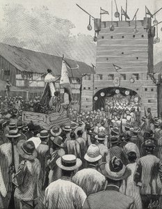 Filipíny (1899). Protest v Manile. (rytina) od Artist Unknown