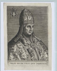 Papež Felix IV (tisk) od Artist Unknown