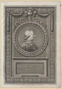 Papež Pius VI (tisk) od Artist Unknown