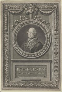 Papež Pius VI (tisk) od Artist Unknown