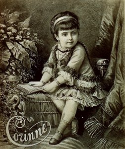 Portrét Corinne, dětské herečky od Artist Unknown