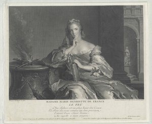 Francouzská princezna Marie Henrietta od Artist Unknown