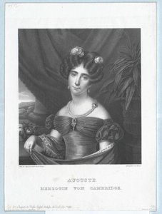 Hesensko-kasselská princezna Auguste od Artist Unknown