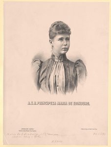 Saská princezna Coburg-Gotha Mary od Artist Unknown