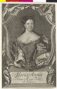 Saská princezna Marie Anna od Artist Unknown