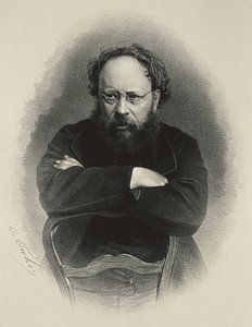 Proudhon, Pierre-Joseph (1809-1865). Francouzský socialistický teoretik a ekonom. Litografie od Artist Unknown