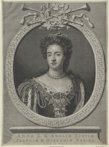 Anglická královna Anna (tisk) od Artist Unknown