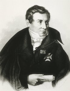 SCHLEGEL, August Wilhelm von (1767-1845). Německý teoretik romantismu. Litografie. od Artist Unknown