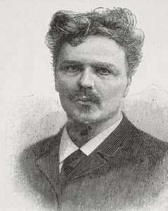 STRINDBERG, August (1849-1912). Portrét Augusta Strindberga. Rytina. od Artist Unknown