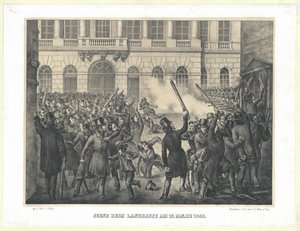 Scéna ve venkovském domě 13. března 1848 od Artist Unknown