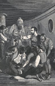 Trinidadští bratři Juan Gil a Anton de la Bella propustili Cervantese ze zajetí v Alžíru v roce 1580 (rytina) od Artist Unknown