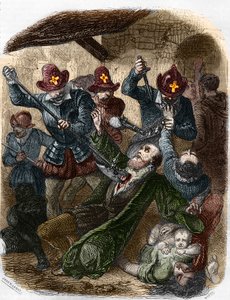 Náboženské války. Masakr v Saint Barthelemy, 24. srpna od Artist Unknown