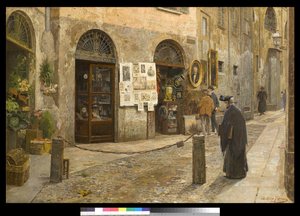 Via San Bernardino alle Ossa v Miláně, Itálie, 1912 od Arturo Ferrari