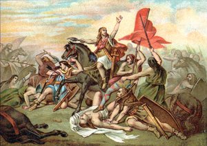 Bitva o Tolbiac (přeměna Clovise) od Ary (after) Scheffer