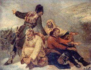Čtyři poražení armádní vojáci, c. 1826. od Ary Scheffer