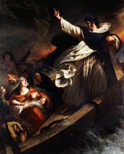 Svatý Tomáš Akvinský káže důvěru v Boha během bouře, 1823. od Ary Scheffer