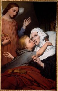 Charitativní dítě Malé dítě dává polibek alliteské ženě. Obraz Aryho Scheffera (1795-1858) 1840 Nantes, Musee des Beaux Arts od Ary Scheffer