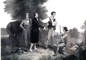 Zajetí Britů britského špiona majora Johna Andreho (rytina) od Asher Brown (after) Durand