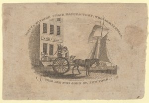 Fancy & Windsor Chair Manufactory, velkoobchod a maloobchod, Thomas Ash, č. 33 John Street, New..., 1817 od Asher Brown Durand