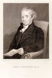 Noah Webster: americký lexikograf (rytina) od Asher Brown Durand