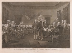 Podepsání Deklarace nezávislosti od Asher Brown Durand