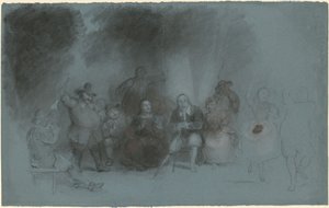Studie na „Tanec na baterii v přítomnosti Petera Stuyvesanta“ od Asher Brown Durand