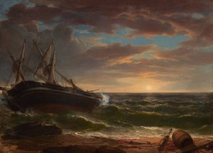 Uvízlá loď od Asher Brown Durand