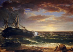 Stranded Ship, 1844. od Asher Brown Durand