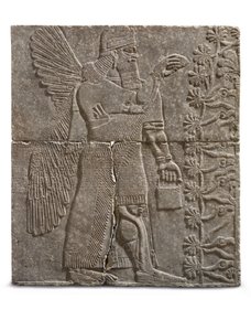 Reliéf okřídleného génia, vláda Ashurnasirpal, c.883-859 př.nl od Assyrian