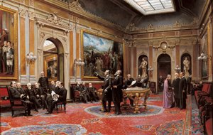 Konferenční sál Senátu v březnu 1904 od Asterio Mañanós Martínez