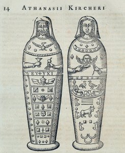 Mumie - v "" Sphynx mystagoga"" od Athanase Kircher od Athanasius Kircher
