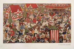 Země hraček, ilustrace z Pinocchia