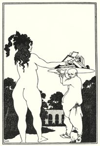 Aubrey Beardsleyova knižní deska (rytina) od Aubrey (after) Beardsley