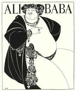 Návrh obalu pro "The Forty Thieves" (rytina) od Aubrey (after) Beardsley