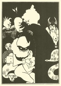 Lucianova podivná stvoření (litografie) od Aubrey (after) Beardsley