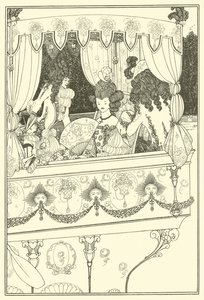 The Barge (litografie) od Aubrey (after) Beardsley
