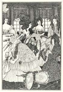 Bitva o Beaux a Belles (rytina) od Aubrey (after) Beardsley