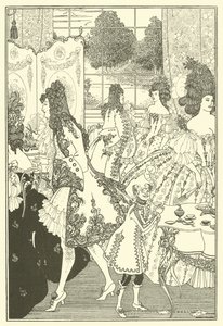 Znásilnění zámku (litografie) od Aubrey (after) Beardsley