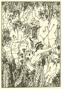 The Snare of Vintage 1894 (litografie) od Aubrey (after) Beardsley