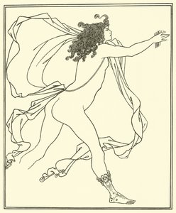 Apollo pronásleduje Daphne od Aubrey Beardsley