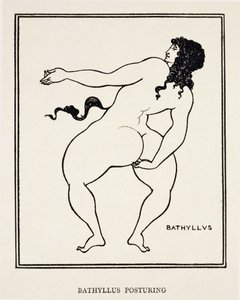 Bathyllus, římský tanečník a performer pantomimu od Aubrey Beardsley
