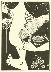 Narození lýtka nohy od Aubrey Beardsley