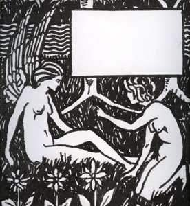 Kapitola mířící do Le Morte dArthur, 1893 (pero a černý inkoust na papíře) od Aubrey Beardsley
