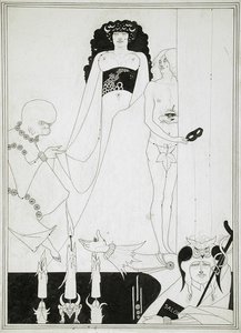 Vstupte do Herodias. Ilustrace pro Salome od Oscara Wilda od Aubrey Beardsley