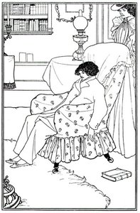 Frontispis k An Evil Motherhood, hospoda. od Elkina Mathewse a Walta Rudinga od Aubrey Beardsley