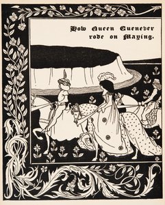 Jak královna Guenever jela na Maying od Aubrey Beardsley