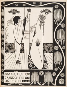 Jak sir Tristram pil nápoj lásky od Aubrey Beardsley